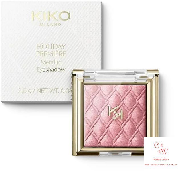 Тени для век Kiko Milano Holiday Premiere Metallic Eyeshadow 02 Pink Monology 000120 фото