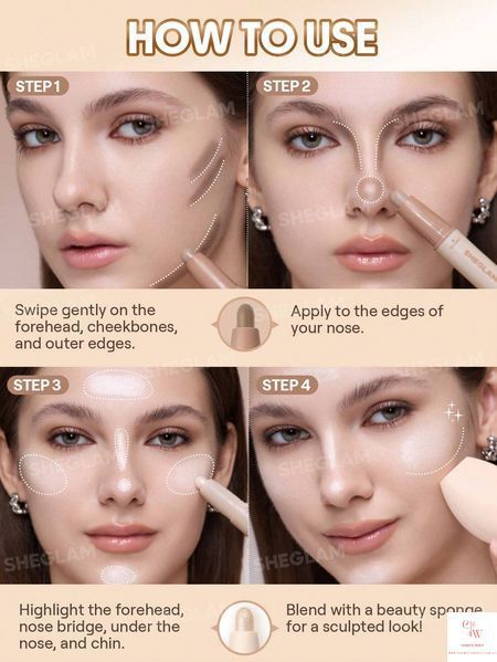 Двусторонний стик для контуринга и хайлайтер SHEGLAM 2-In-1 Contour & Highlight Stick &mdash; Hazelnut Latte 6322 фото