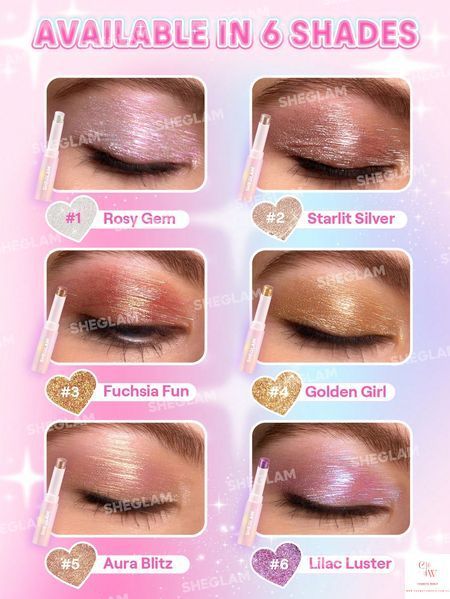 Гелевые тени-стик для век Sheglam Crystal Jelly Glaze Stick - Golden Girl 5907 фото