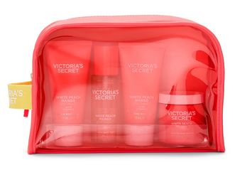 Подарунковий набір Victoria's Secret White Peach Mango Body Care Gift Set ft. Reusable Travel Bag - Оригінал з США 0000255 фото